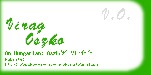 virag oszko business card